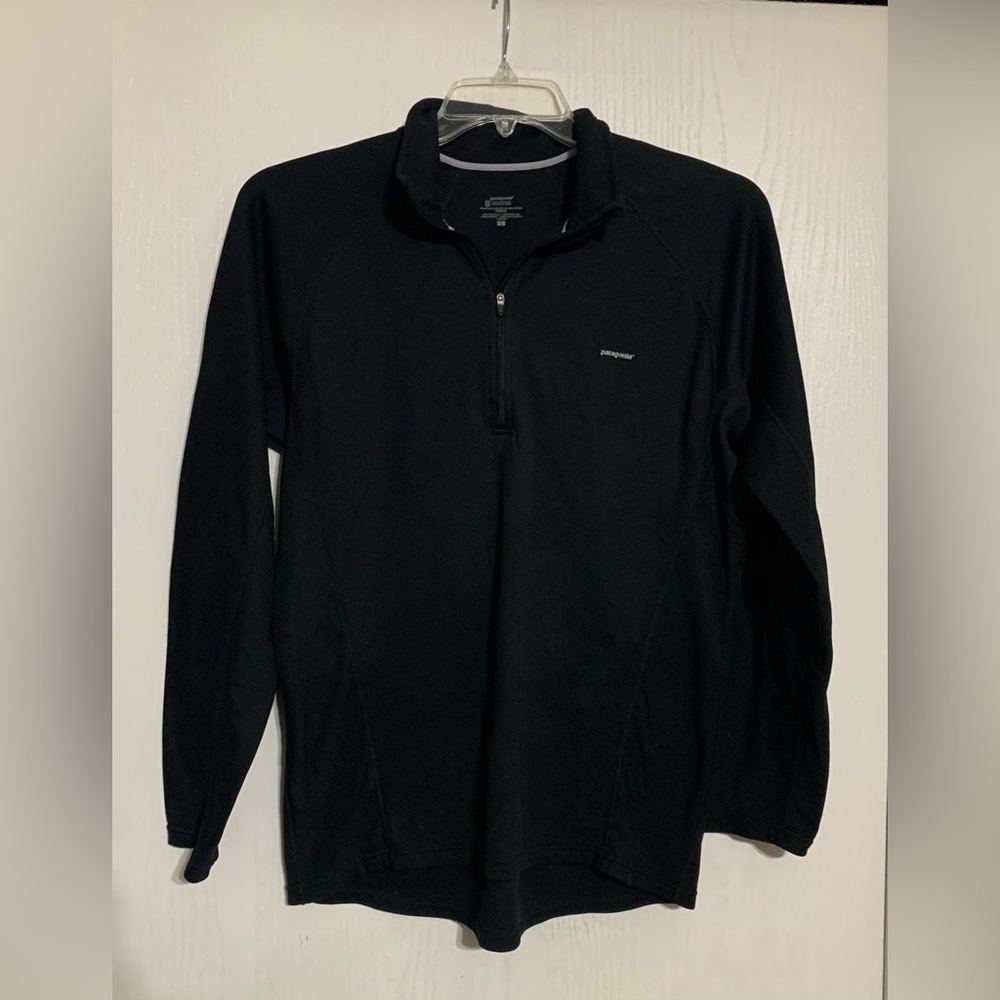 Patagonia Black Capilene Base Layer Zip Neck Pullover